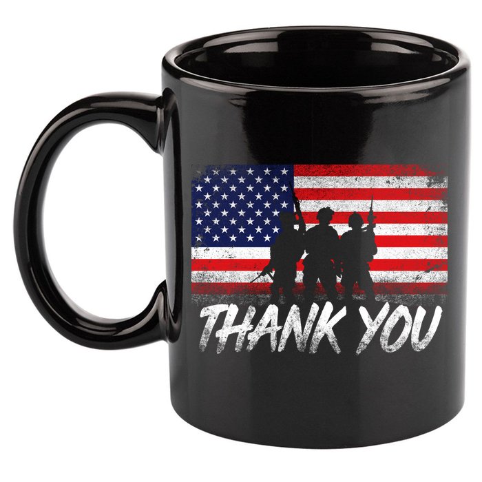 Thank You USA Troops 11oz C Handle Ceramic Mug