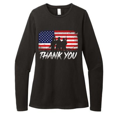 Thank You USA Troops Womens CVC Long Sleeve Shirt