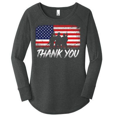 Thank You USA Troops Women's Perfect Tri Tunic Long Sleeve Shirt