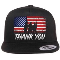 Thank You USA Troops Flat Bill Trucker Hat