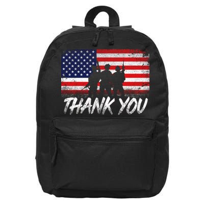 Thank You USA Troops 16 in Basic Backpack