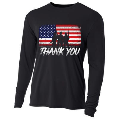 Thank You USA Troops Cooling Performance Long Sleeve Crew