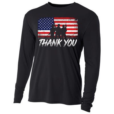 Thank You USA Troops Cooling Performance Long Sleeve Crew