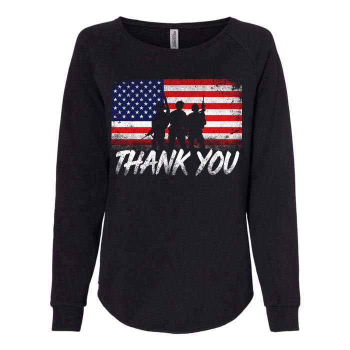 Thank You USA Troops Womens California Wash Sweatshirt