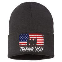 Thank You USA Troops Sustainable Knit Beanie