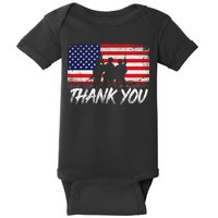 Thank You USA Troops Baby Bodysuit