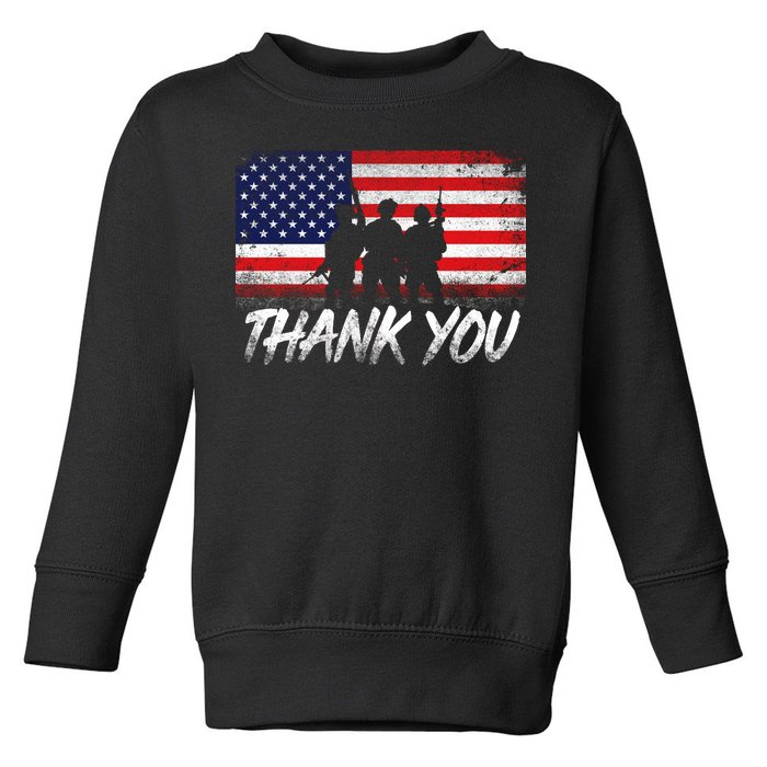 Thank You USA Troops Toddler Sweatshirt