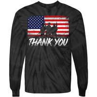 Thank You USA Troops Tie-Dye Long Sleeve Shirt