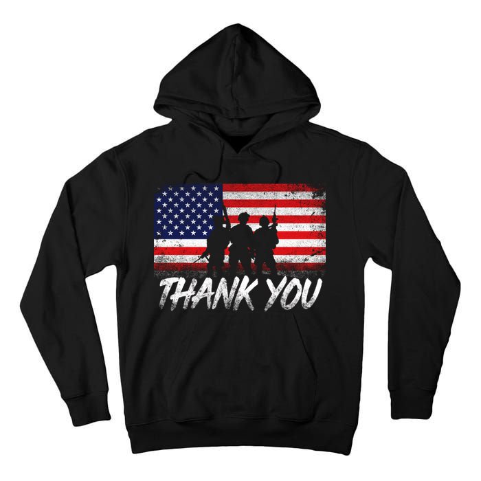 Thank You USA Troops Tall Hoodie