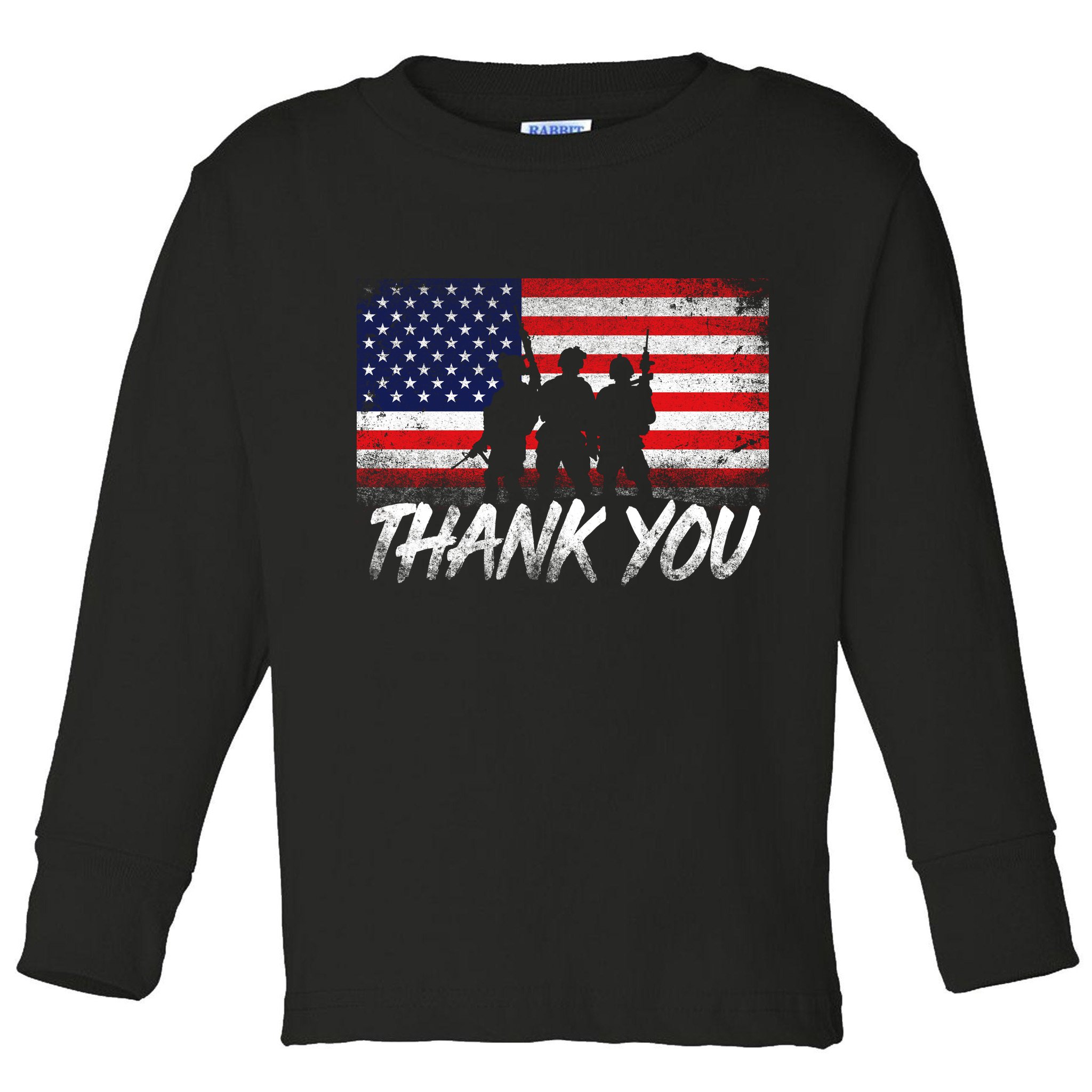 Thank You USA Troops Toddler Long Sleeve Shirt
