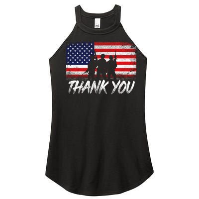 Thank You USA Troops Women’s Perfect Tri Rocker Tank