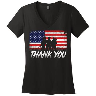 Thank You USA Troops Women's V-Neck T-Shirt