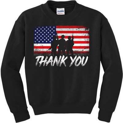 Thank You USA Troops Kids Sweatshirt