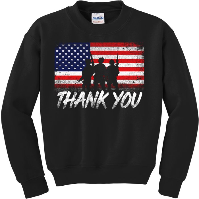 Thank You USA Troops Kids Sweatshirt