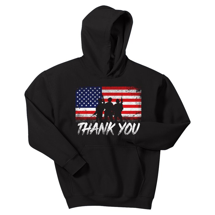 Thank You USA Troops Kids Hoodie