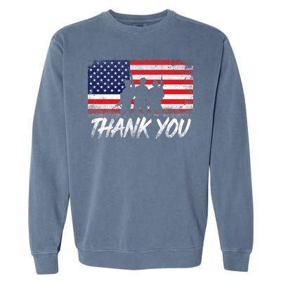 Thank You USA Troops Garment-Dyed Sweatshirt