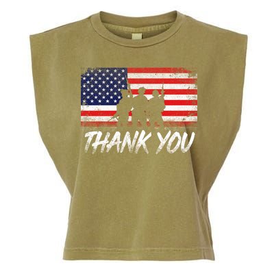 Thank You USA Troops Garment-Dyed Women's Muscle Tee