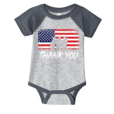 Thank You USA Troops Infant Baby Jersey Bodysuit