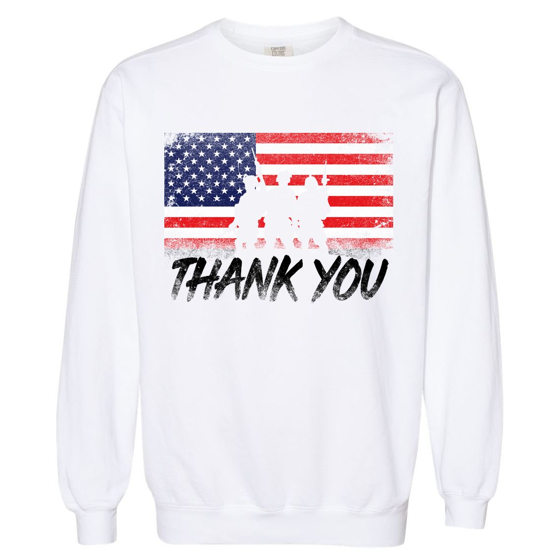 Thank You USA Troops Garment-Dyed Sweatshirt