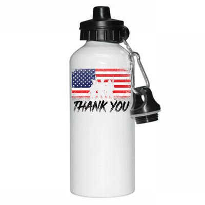 Thank You USA Troops Aluminum Water Bottle