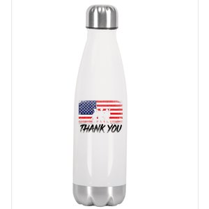 Thank You USA Troops Stainless Steel Insulated Water Bottle