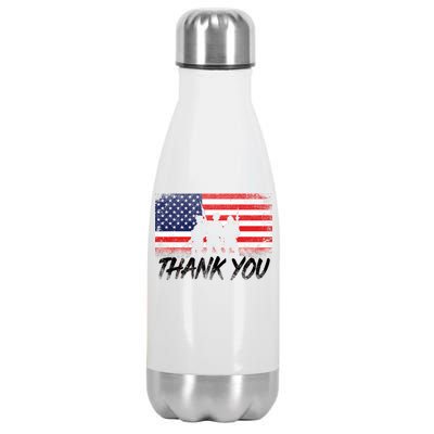 Thank You USA Troops Stainless Steel Insulated Water Bottle