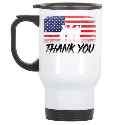 Thank You USA Troops Stainless Steel Travel Mug