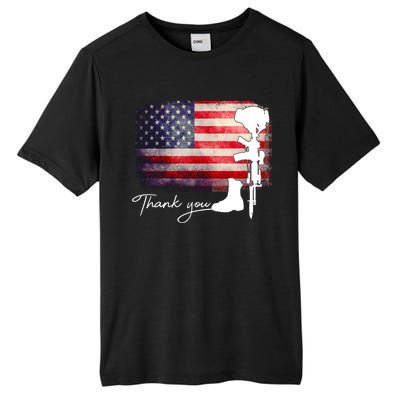 Thank You Veterans Memorial Day Tall Fusion ChromaSoft Performance T-Shirt