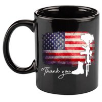 Thank You Veterans Memorial Day 11oz C Handle Ceramic Mug