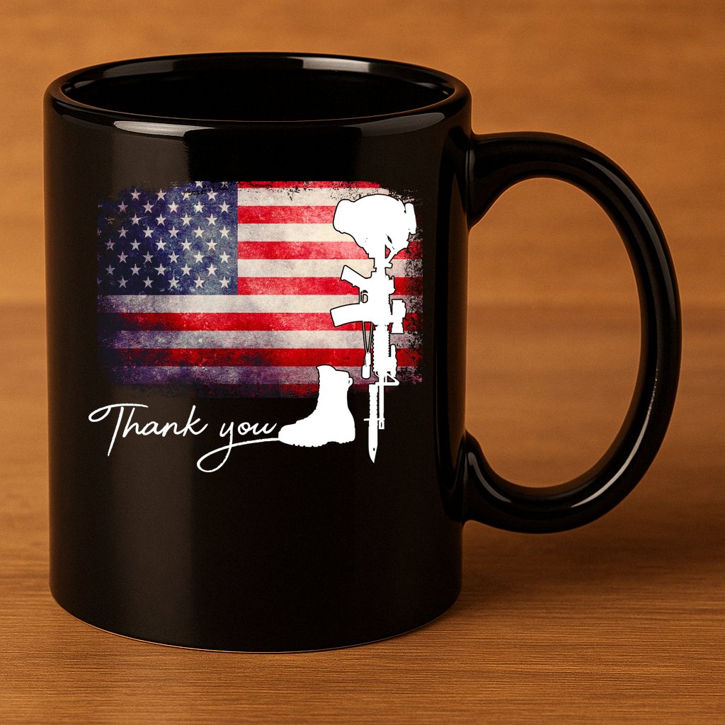 Thank You Veterans Memorial Day 11oz C Handle Ceramic Mug