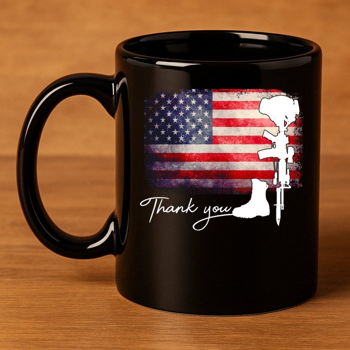Thank You Veterans Memorial Day 11oz C Handle Ceramic Mug
