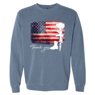 Thank You Veterans Memorial Day Garment-Dyed Sweatshirt