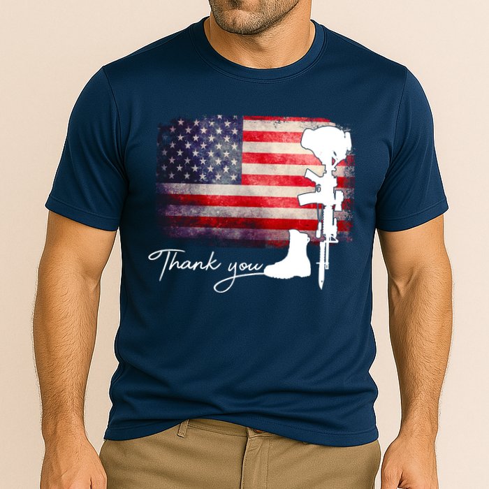 Thank You Veterans Memorial Day Cooling Performance Crew T-Shirt
