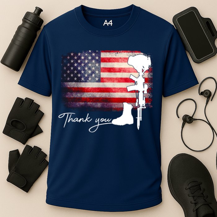Thank You Veterans Memorial Day Cooling Performance Crew T-Shirt