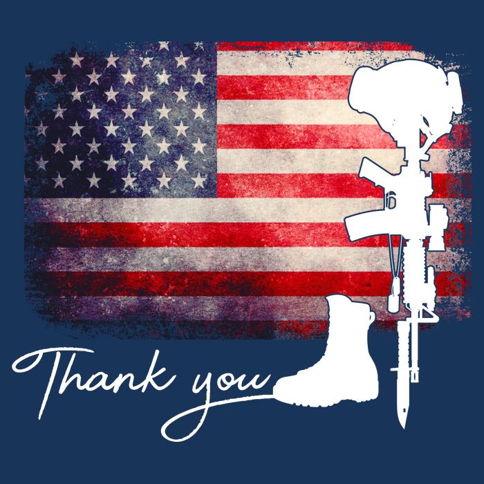 Thank You Veterans Memorial Day Cooling Performance Crew T-Shirt