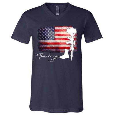 Thank You Veterans Memorial Day V-Neck T-Shirt