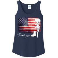 Thank You Veterans Memorial Day Ladies Essential Tank