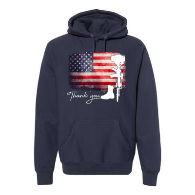 Thank You Veterans Memorial Day Premium Hoodie