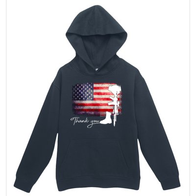 Thank You Veterans Memorial Day Urban Pullover Hoodie