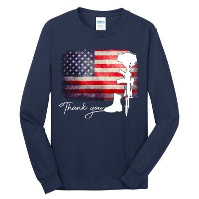 Thank You Veterans Memorial Day Tall Long Sleeve T-Shirt