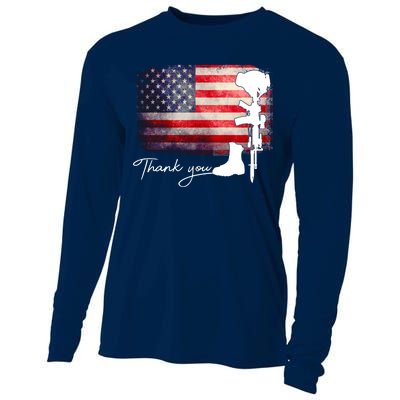 Thank You Veterans Memorial Day Cooling Performance Long Sleeve Crew