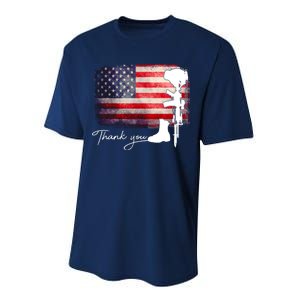 Thank You Veterans Memorial Day Performance Sprint T-Shirt