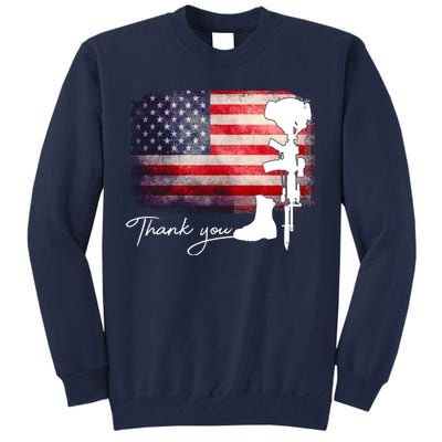 Thank You Veterans Memorial Day Tall Sweatshirt