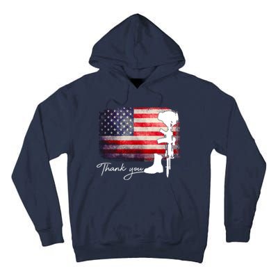 Thank You Veterans Memorial Day Tall Hoodie