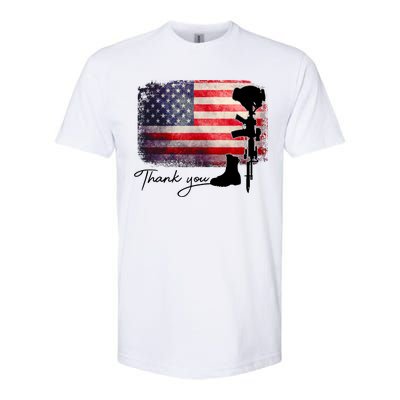 Thank You Veterans Memorial Day Softstyle CVC T-Shirt