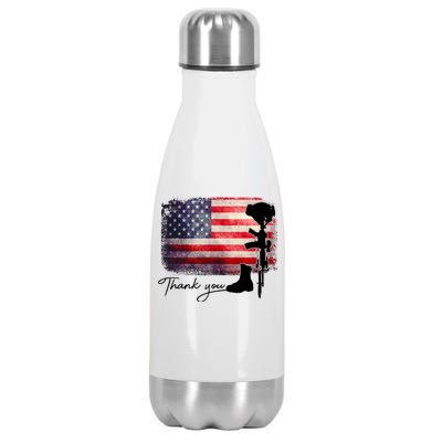 Thank You Veterans Memorial Day Stainless Steel Insulated Water Bottle