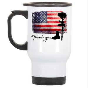 Thank You Veterans Memorial Day Stainless Steel Travel Mug