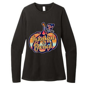 Thankful & Blessed Fashion Pumpkin Womens CVC Long Sleeve Shirt