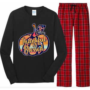 Thankful & Blessed Fashion Pumpkin Long Sleeve Pajama Set