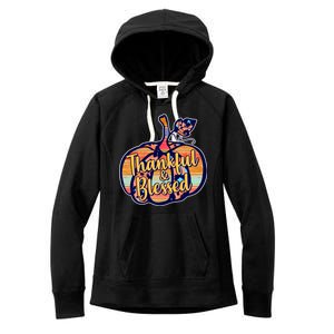 Thankful & Blessed Fashion Pumpkin Women's Fleece Hoodie